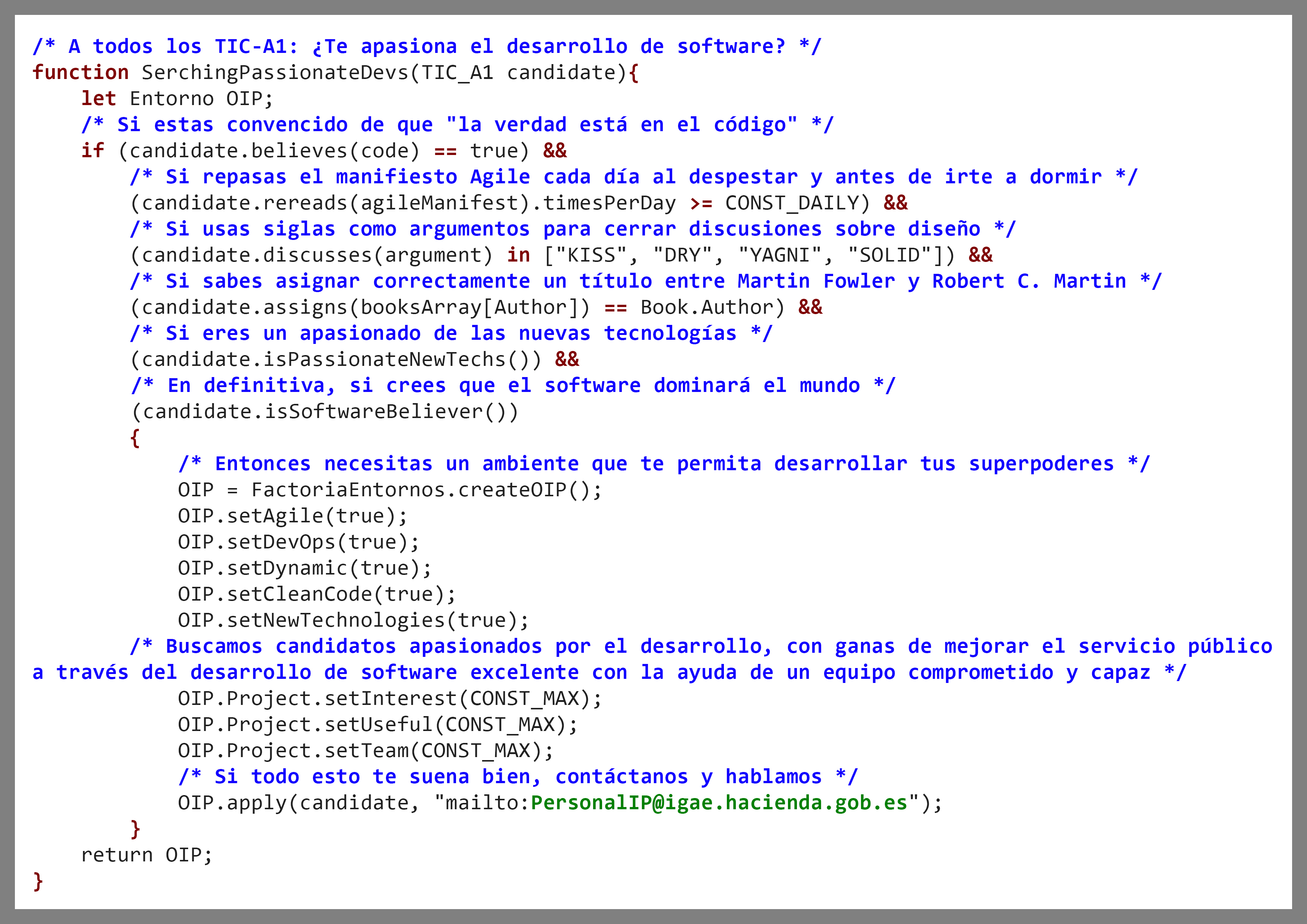 Gráfica ejemplo de programación de software