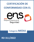 Imagen del certificado de conformidad con el ENS 2024
